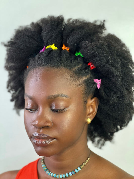 Butterfly Hair Clips Hairstyle for Coachella: Natural Hair Edition